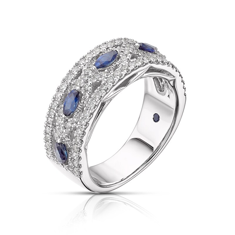 Vera Wang 18ct White Gold Sapphire 0.45ct Diamond Ring