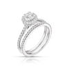 Thumbnail Image 1 of Vera Wang Platinum 0.95ct Diamond Round Halo Bridal Set