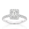 Thumbnail Image 0 of Vera Wang 18ct White Gold 0.69ct Diamond Emerald Cut Ring