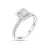 Thumbnail Image 1 of Vera Wang 18ct White Gold 0.69ct Diamond Emerald Cut Ring