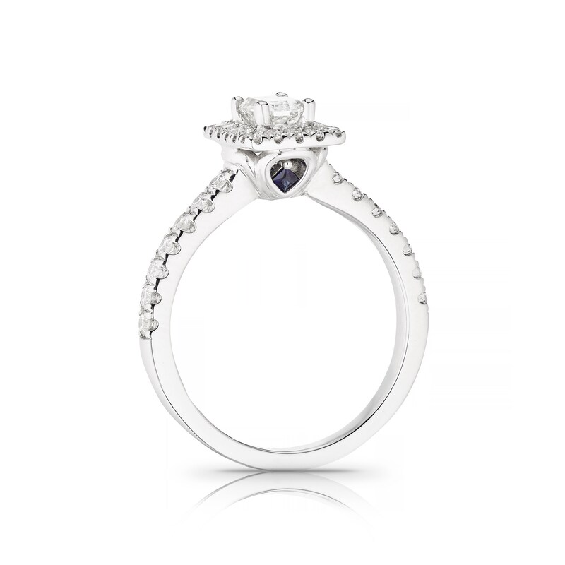 Vera Wang 18ct White Gold 0.69ct Diamond Emerald Cut Ring