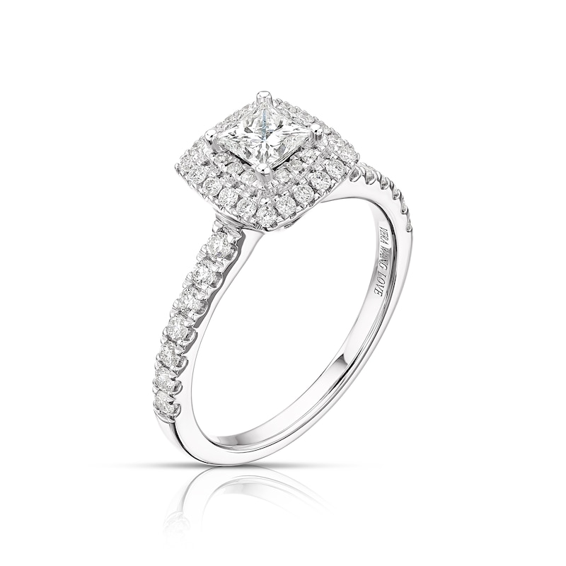Vera Wang 18ct White Gold 0.69ct Diamond Princess Cut Ring
