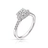 Thumbnail Image 1 of Vera Wang 18ct White Gold 0.80ct Diamond Cushion Cut Ring