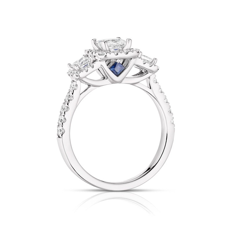Vera Wang 18ct White Gold 1.23ct Diamond Trilogy Ring