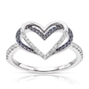 Thumbnail Image 0 of Vera Wang Silver Sapphire 0.12ct Diamond Heart Ring