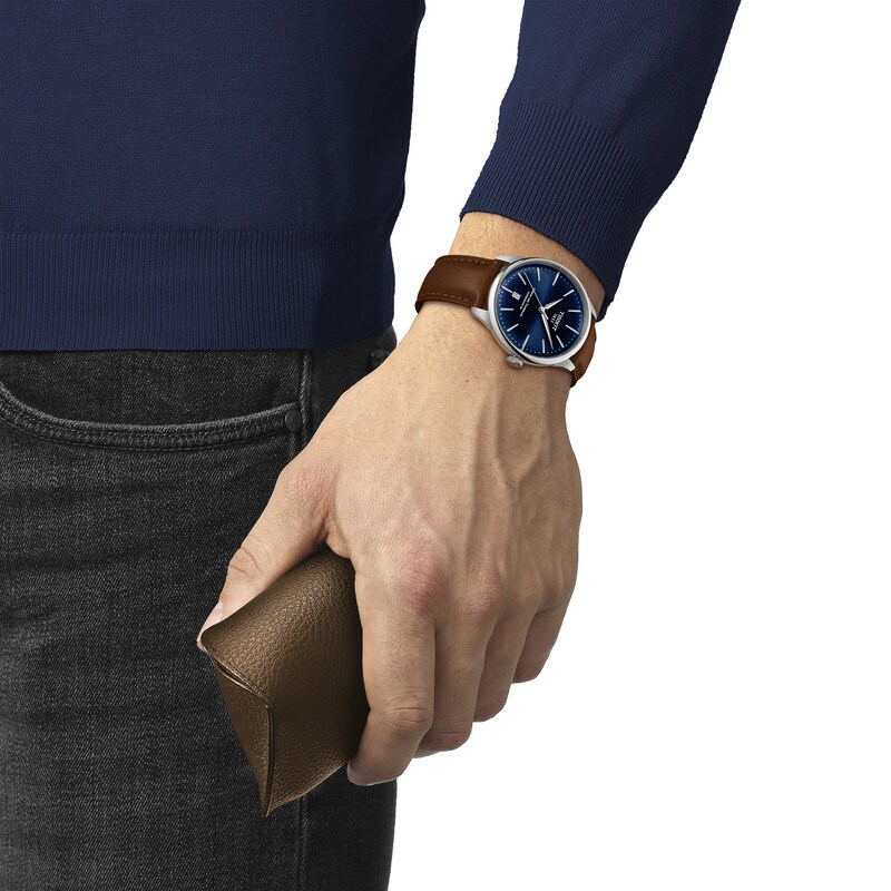 Tissot Chemin Des Tourelles Brown Leather Strap Watch