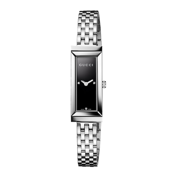 Gucci G-Frame Diamond Stainless Steel Bracelet Watch