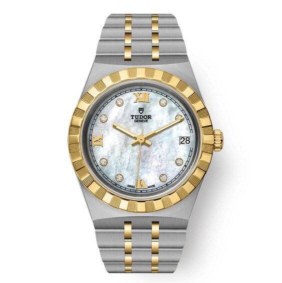 Women's Tudor Royal 18Ct Yellow Gold Diamond & Stainless Steel Watch