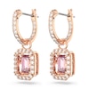 Thumbnail Image 2 of Swarovski Dextera Rose Gold-Tone Crystal Octagonal Drop Earrings
