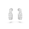 Thumbnail Image 1 of Swarovski Matrix Silver-Tone Crystal Heart Earrings