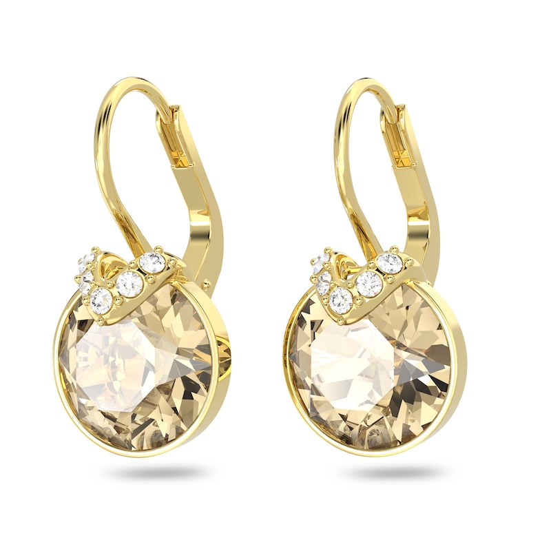 Swarovski Crystal Gold-Tone Pavé Earrings