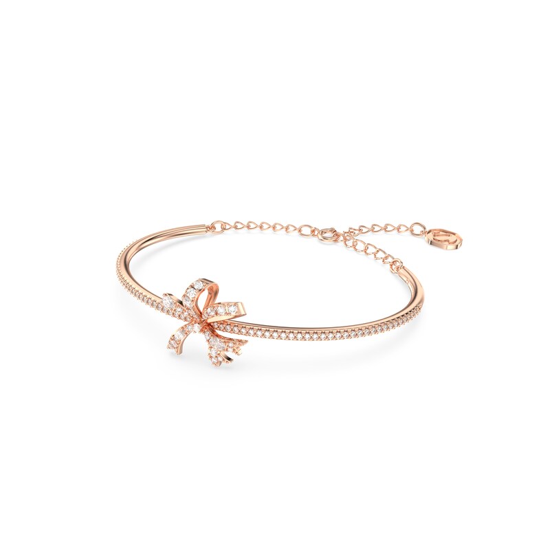 Main Image 2 of Swarovski Volta Rose Gold Tone Crystal Bow Bangle