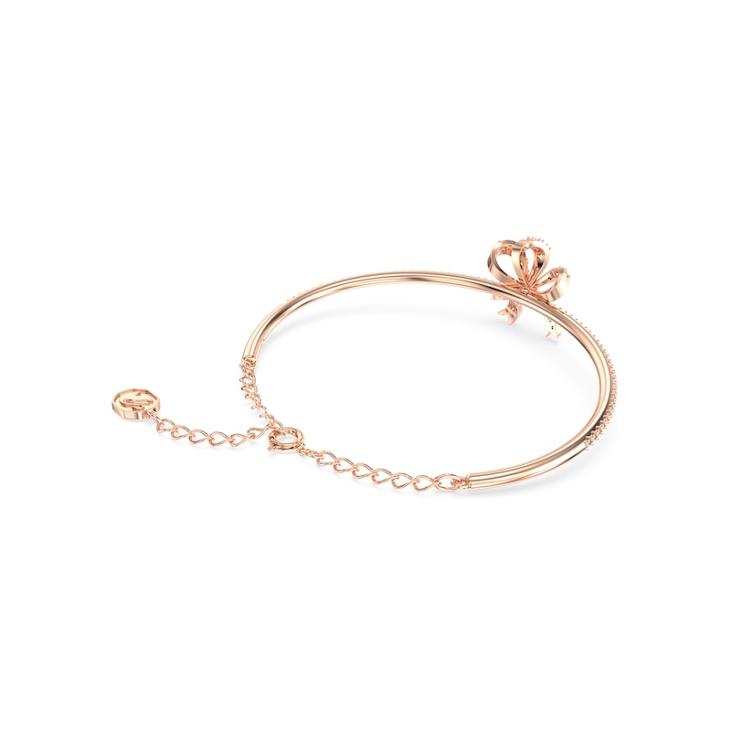 Main Image 4 of Swarovski Volta Rose Gold Tone Crystal Bow Bangle