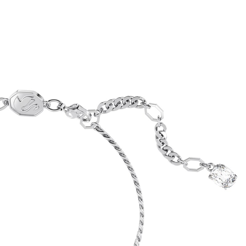 Swarovski Rhodium Plated 7 Inch Crystal Pavé Cut Bracelet