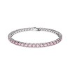 Thumbnail Image 0 of Swarovski Matrix Pink Crystal Baguette Cut 7 Inch Tennis Bracelet