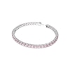 Thumbnail Image 1 of Swarovski Matrix Pink Crystal Baguette Cut 7 Inch Tennis Bracelet