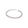 Thumbnail Image 1 of Swarovski Matrix Pink Crystal Baguette Cut 7 Inch Tennis Bracelet