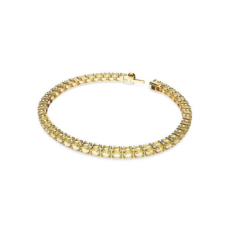 Main Image 2 of Swarovski Matrix Yellow Crystal Baguette Cut Tennis Bracelet