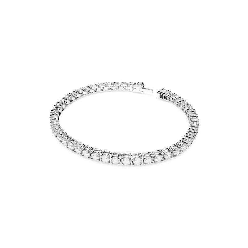 Main Image 2 of Swarovski Matrix Rhodium Plated 7" Crystal Tennis Bracelet