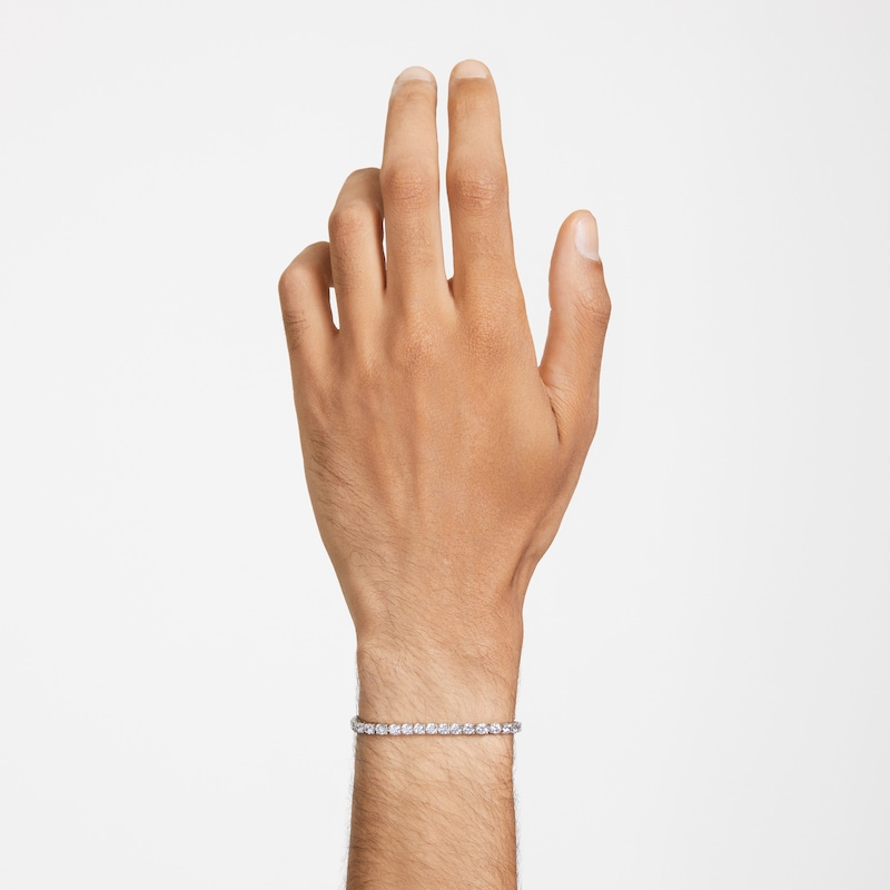 Main Image 6 of Swarovski Matrix Rhodium Plated 7" Crystal Tennis Bracelet
