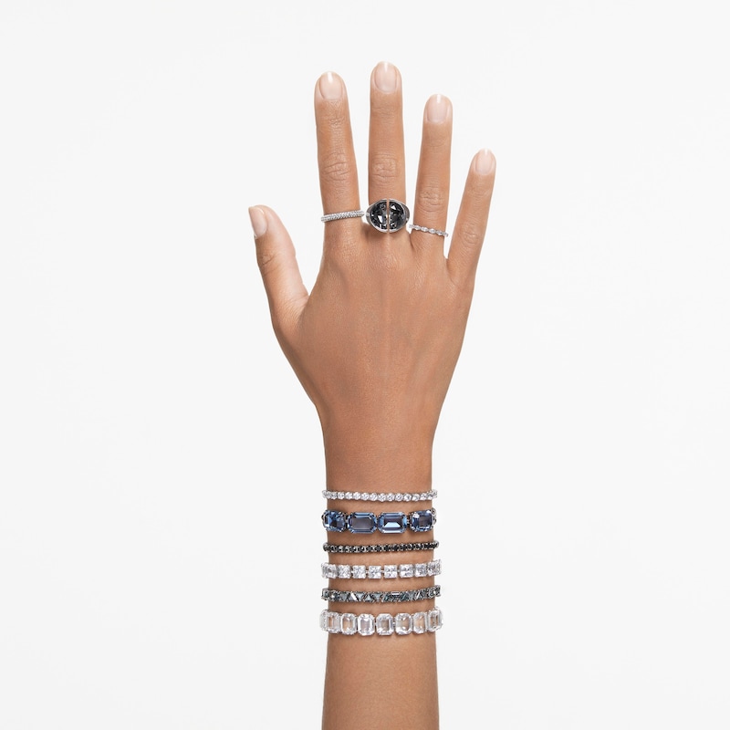 Main Image 8 of Swarovski Matrix Rhodium Plated 7" Crystal Tennis Bracelet