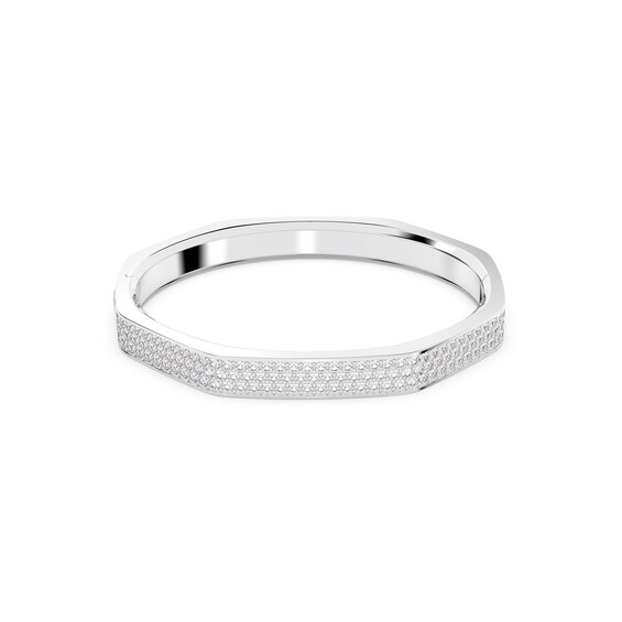 Swarovski Dextera Rhodium Plated Crystal Octagonal Bracelet