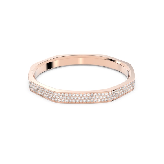 Swarovski Dextera Rose Gold Tone Crystal Octagonal Bracelet