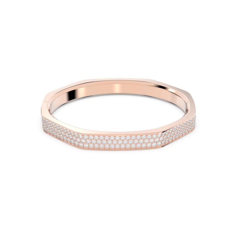 Swarovski Dextera Rose Gold-Tone Crystal Octagonal Bangle