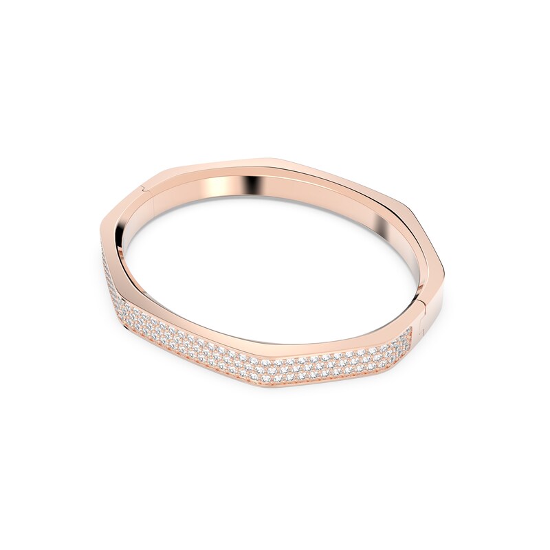 Swarovski Dextera Rose Gold-Tone Crystal Octagonal Bangle