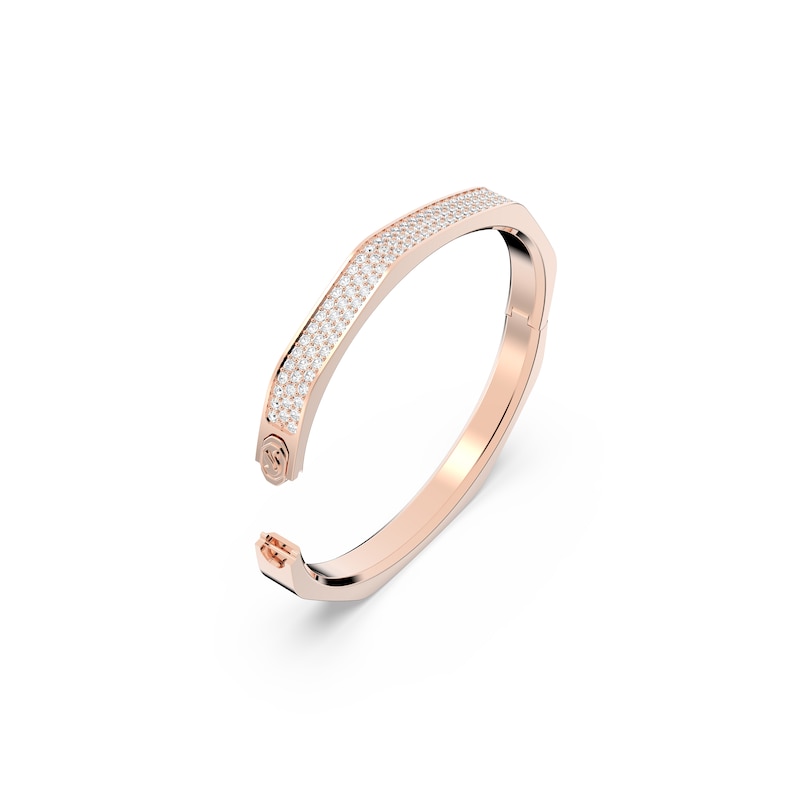 Swarovski Dextera Rose Gold-Tone Crystal Octagonal Bangle