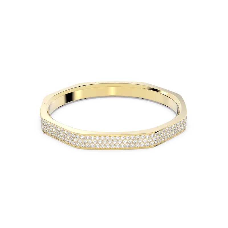 Swarovski Dextera Gold-Tone Crystal Octagonal Bangle