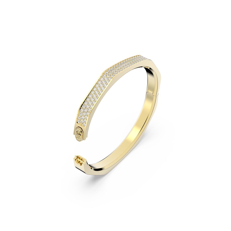 Swarovski Dextera Gold-Tone Crystal Octagonal Bangle