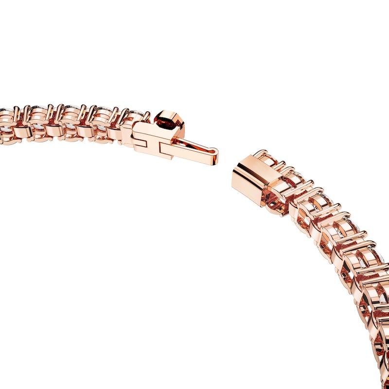 Swarovski Matrix Rose Gold Plated 7 Inch Crystal Tennis Bracelet