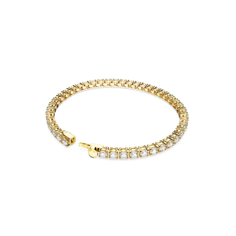 Swarovski Matrix Gold Plated Crystal Tennis Bracelet