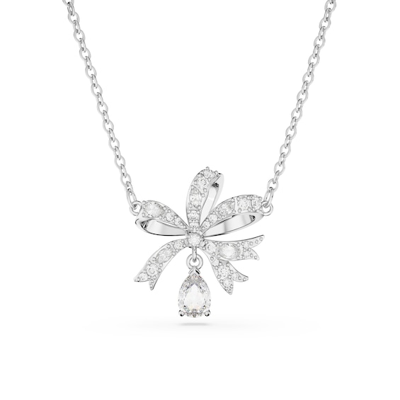 Swarovski Volta Crystal Pear Bow Necklace