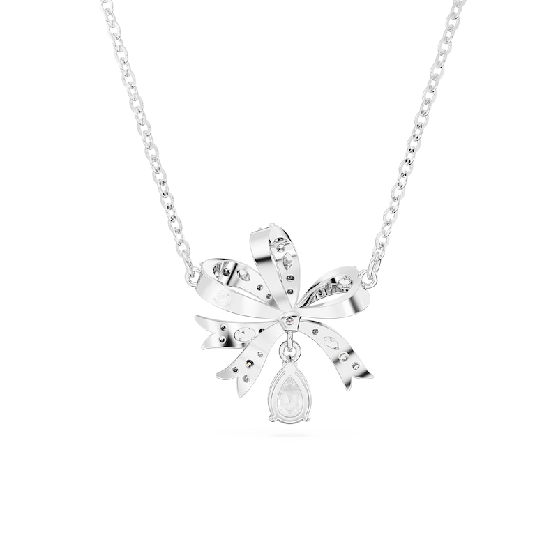 Swarovski Volta Crystal Pear Bow Necklace