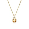 Thumbnail Image 0 of Swarovski Stilla Gold-Tone Yellow Crystal Pear Bow Pendant
