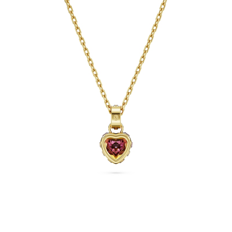 Swarovski Stilla Gold-Tone Red Crystal Heart Pendant