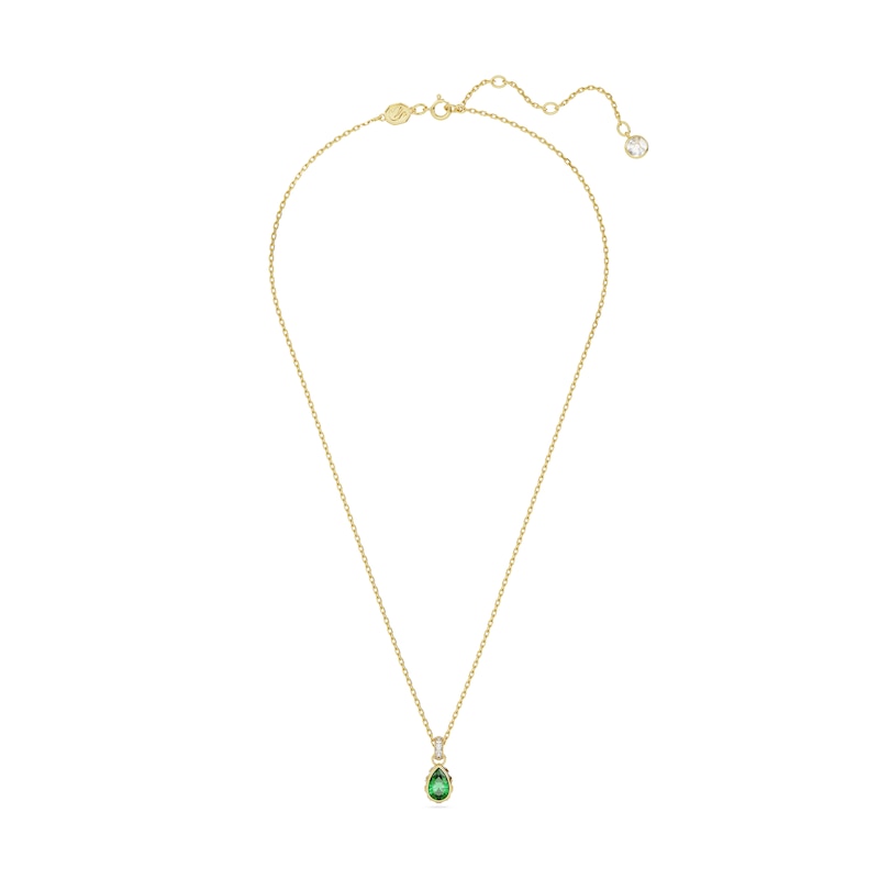 Swarovski Stilla Gold-Tone Green Crystal Pear Pendant