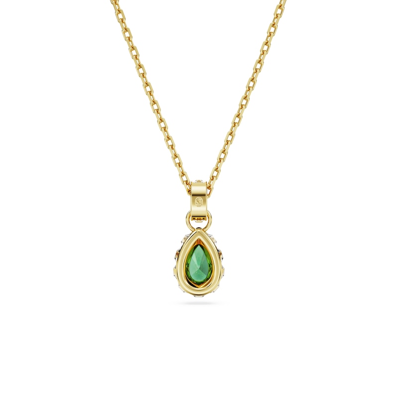 Swarovski Stilla Gold-Tone Green Crystal Pear Pendant