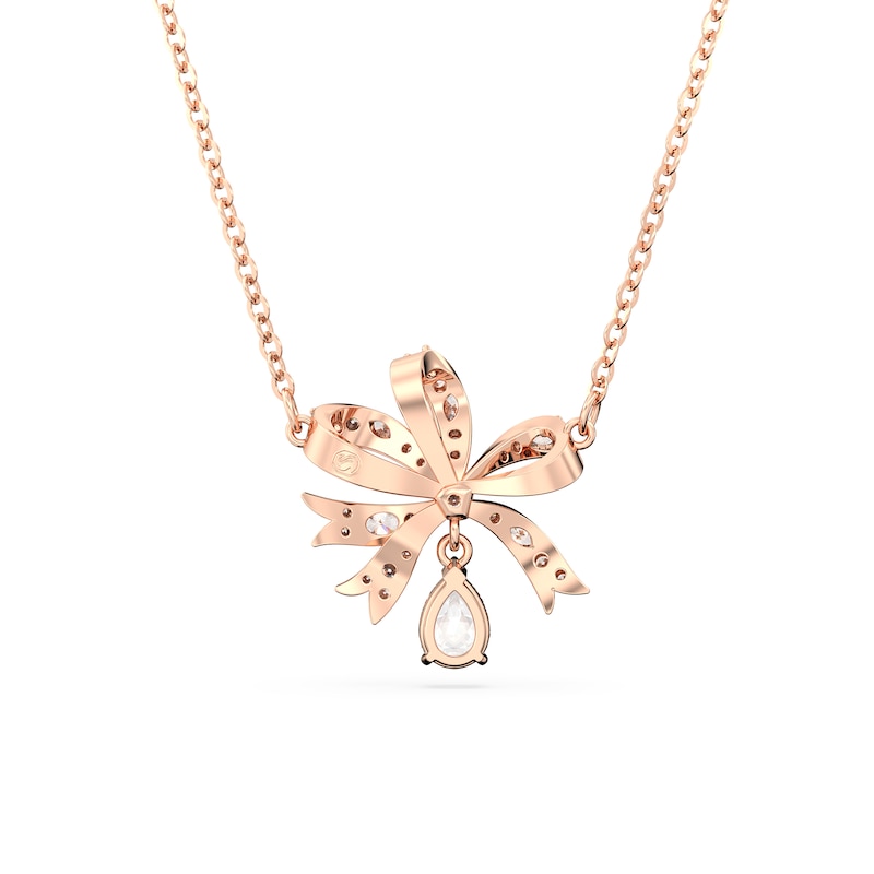 Swarovski Volta Rose Gold-Tone Crystal Pear Pendant