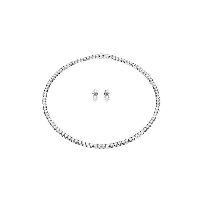 Swarovski Matrix Rhodium Plated Crystal Jewellery Set Ernest Jones