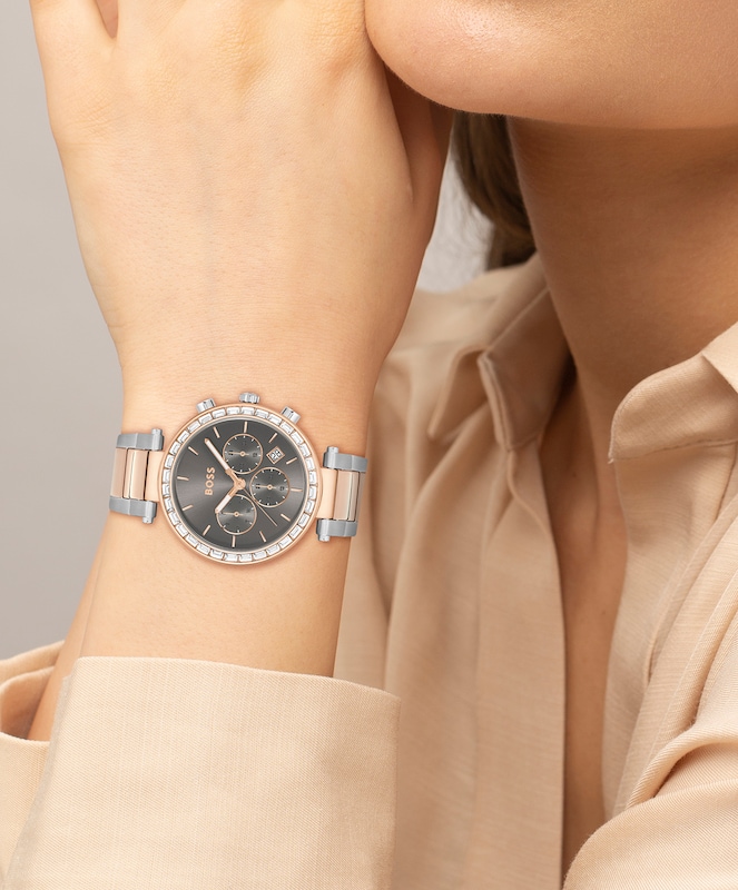 Main Image 4 of BOSS Andra Ladies' Two Tone Stainless Steel Bracelet Watch