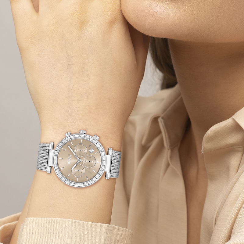 Main Image 4 of BOSS Andra Ladies' Stainless Steel Mesh Bracelet Watch