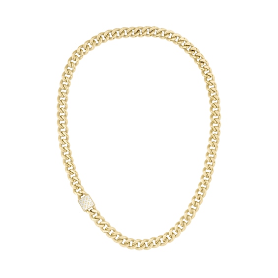 BOSS CALY Ladies’ Yellow Gold Tone Curb Chain