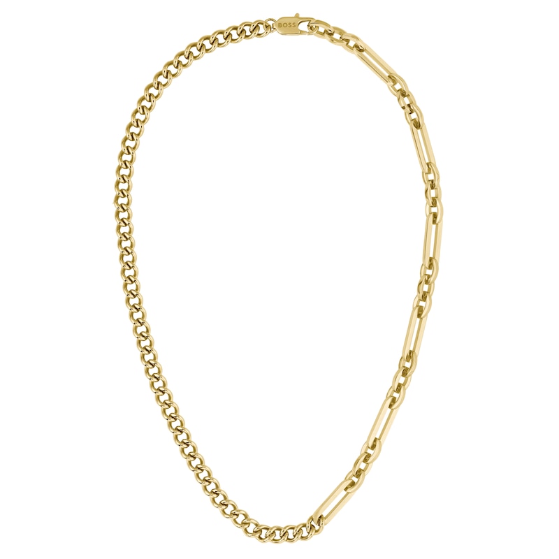 BOSS Mattini Men's Gold-Tone Curb & Figaro Chain