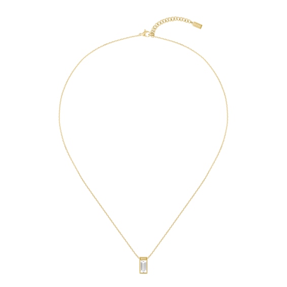 BOSS Clia Gold Plated Crystal Pendant Necklace