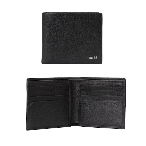 BOSS Men’s Logo Black Leather Wallet