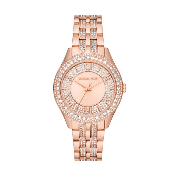 Michael Kors Harlowe Ladies’ Rose Gold Tone Bracelet Watch