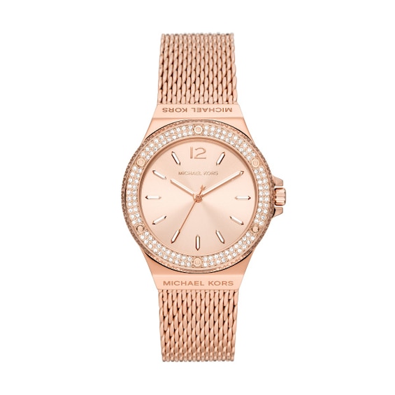 Michael Kors Lennox Ladies’ Rose Gold Tone Bracelet Watch